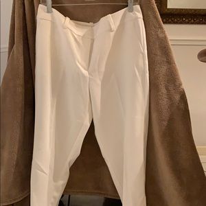 Ann Taylor Factory curvy ankle pants. Cream